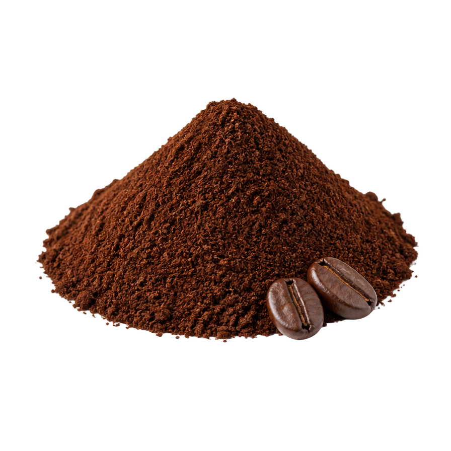 Freshly ground espresso coffee